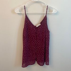Polka Dot Button Front Cami Size M